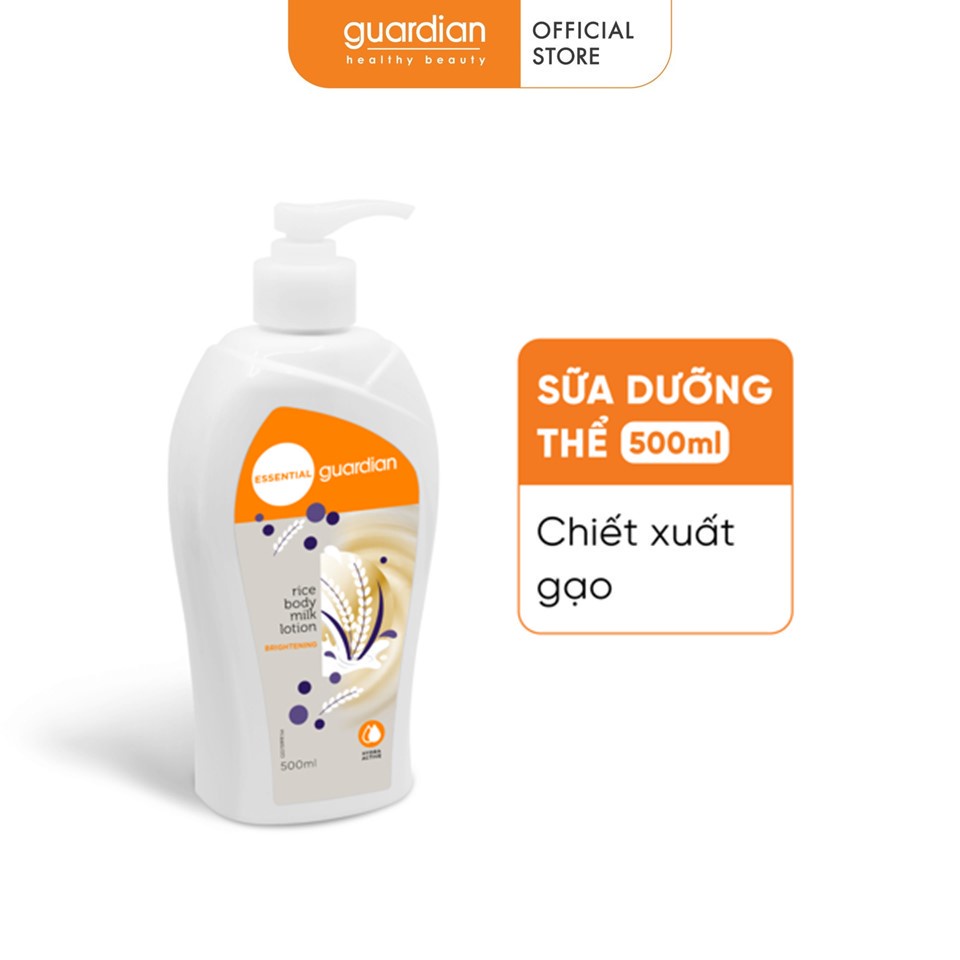 Sữa Dưỡng Thể Sáng Da Guardian Rice Brightening Body Milk Lotion Chiết Xuất Gạo 500ml