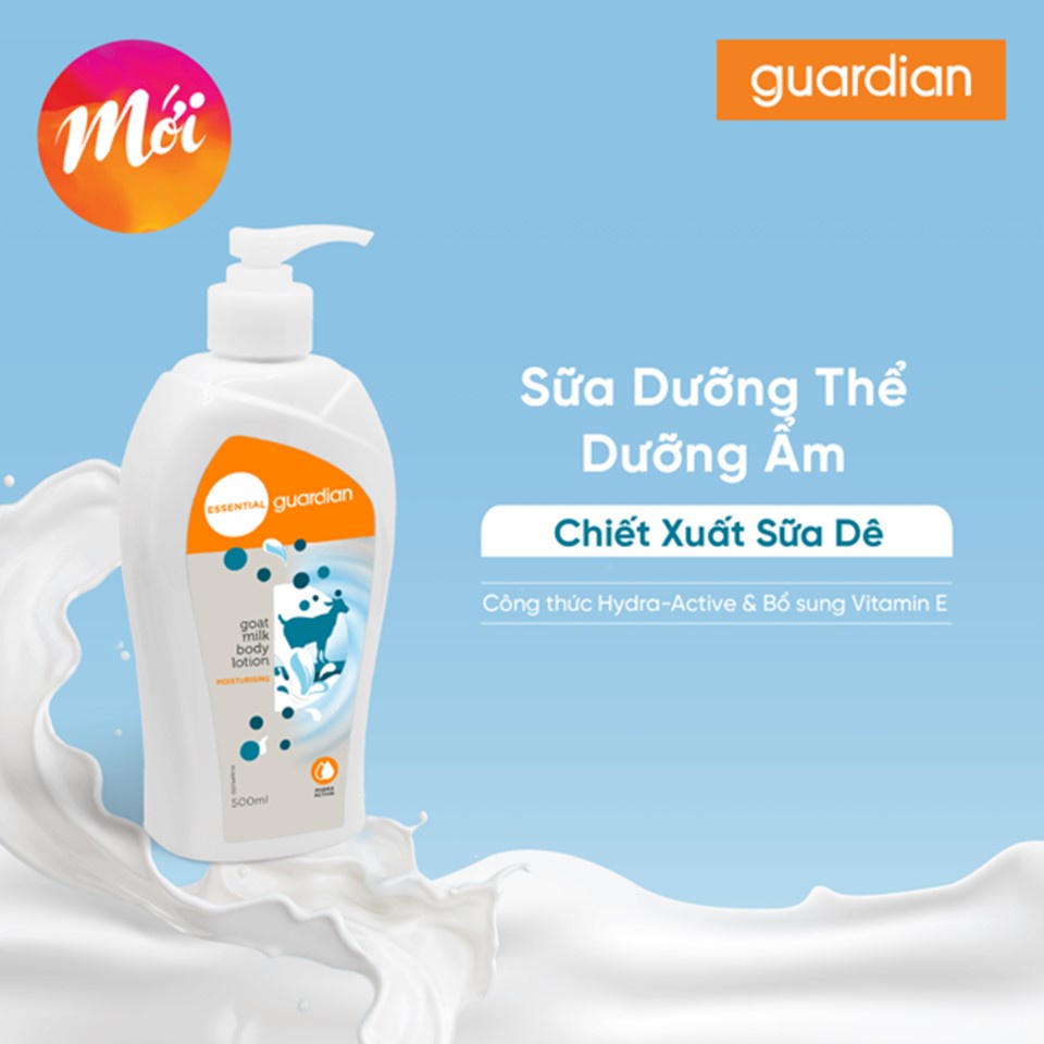 Sữa Dưỡng Thể Dưỡng Ẩm Guardian Goat Milk Moisturising Body Lotion Chiết Xuất Sữa Dê 500ml