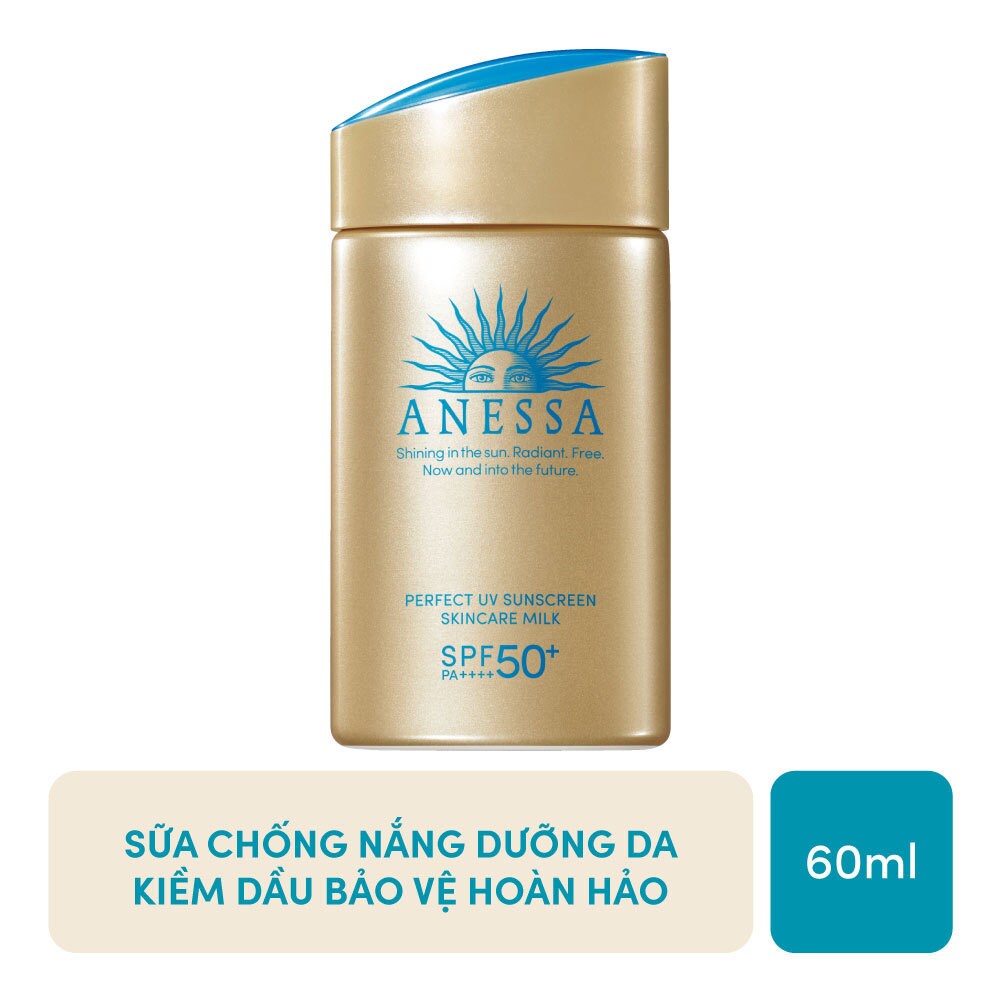 Sữa Chống Nắng Dưỡng Da Kiềm Dầu Bảo Vệ Hoàn Hảo Anessa Perfect UV Sunscreen Skincare Milk SPF50+ PA++++ 60ml