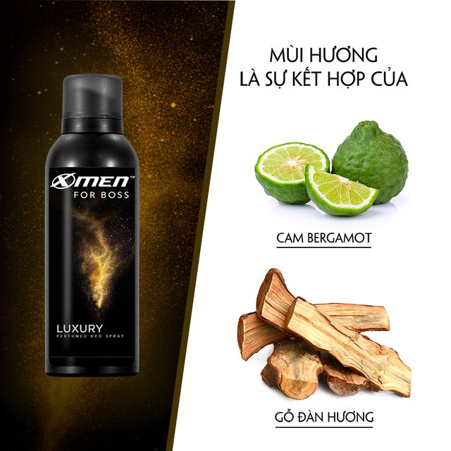 Xịt Khử Mùi Luxury X-Men For Boss 150ml