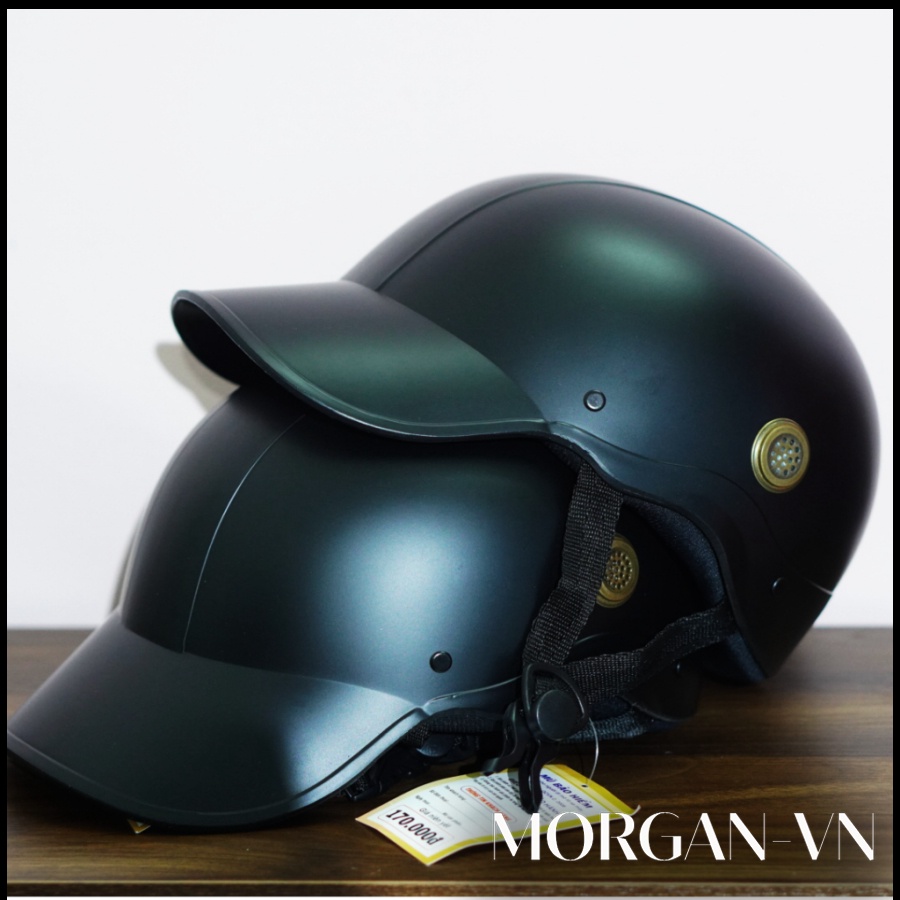 Mũ bảo hiểm nửa đầu chính hãng SƠN LƯỠI TRAI nam nữ có lỗ thông gió [MORGAN™] nón bảo hiểm sơn
