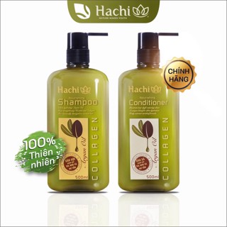 Dầu gội đầu ARGAN Hachi dành cho tóc hư tổn khô sơ - Cặp dầu gội xả Phục Hồi Tóc Khô Và Hử Tổn ARGAN