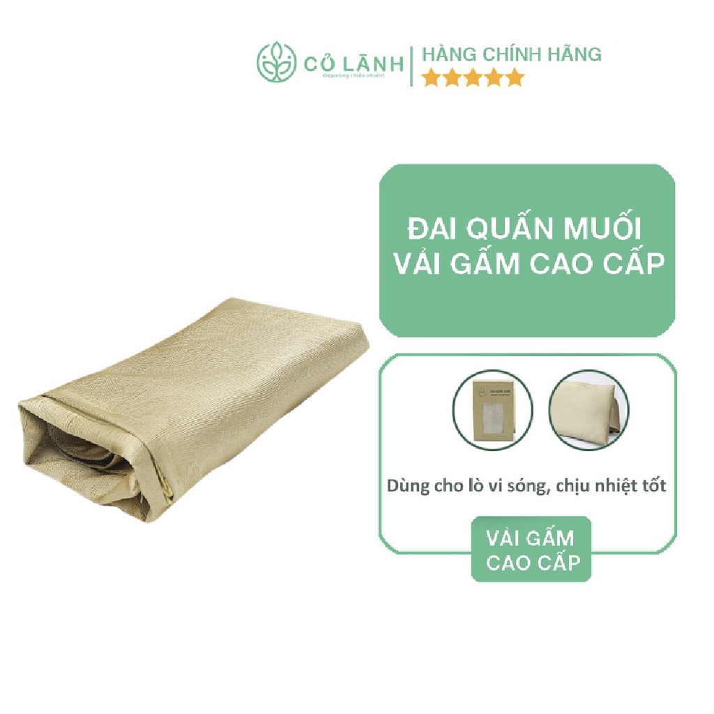 Đai quấn muối chườm dùng cho bụng Cỏ lành dùng cho bụng đựng muối thảo dược và chườm nóng vải gấm cao cấp