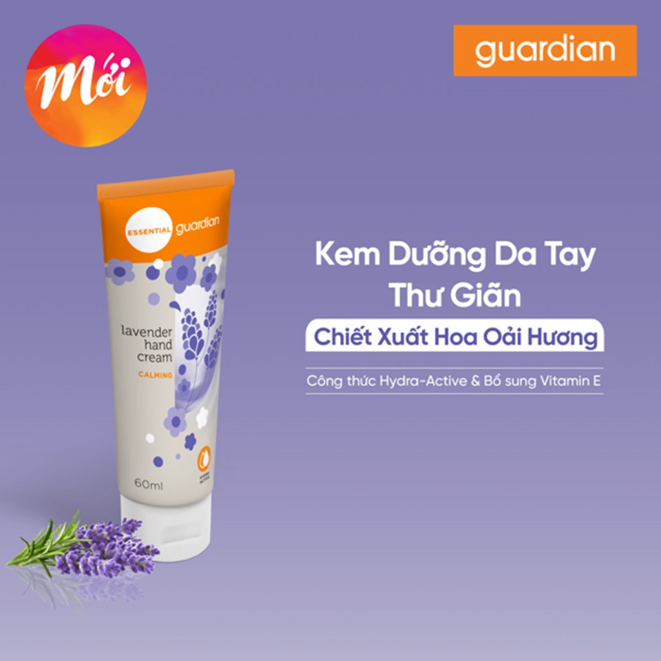 Kem Dưỡng Da Tay Thư Giãn Guardian Lavender Calming Hand Cream Chiết Xuất Hoa Oải Hương 60ml