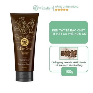Kem tẩy tế bào chết từ hạt cà phê hữu cơ Cỏ Lành 100G