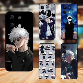 Ốp lưng điện thoại Redmi Note 13, Note 13 Pro viền đen Satoru Jujutsu Kaisen