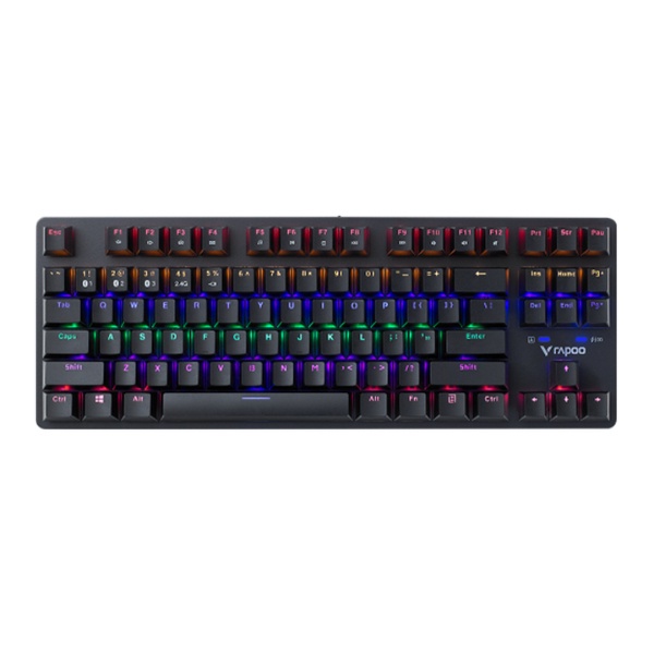 Bàn Phím Cơ Không Dây RapBàn Phím Cơ Không Dây Rapoo V500 Pro-87 Multi Mode RGB Không Dây 24.GHz - Bluetooth 5.0 Có Dây