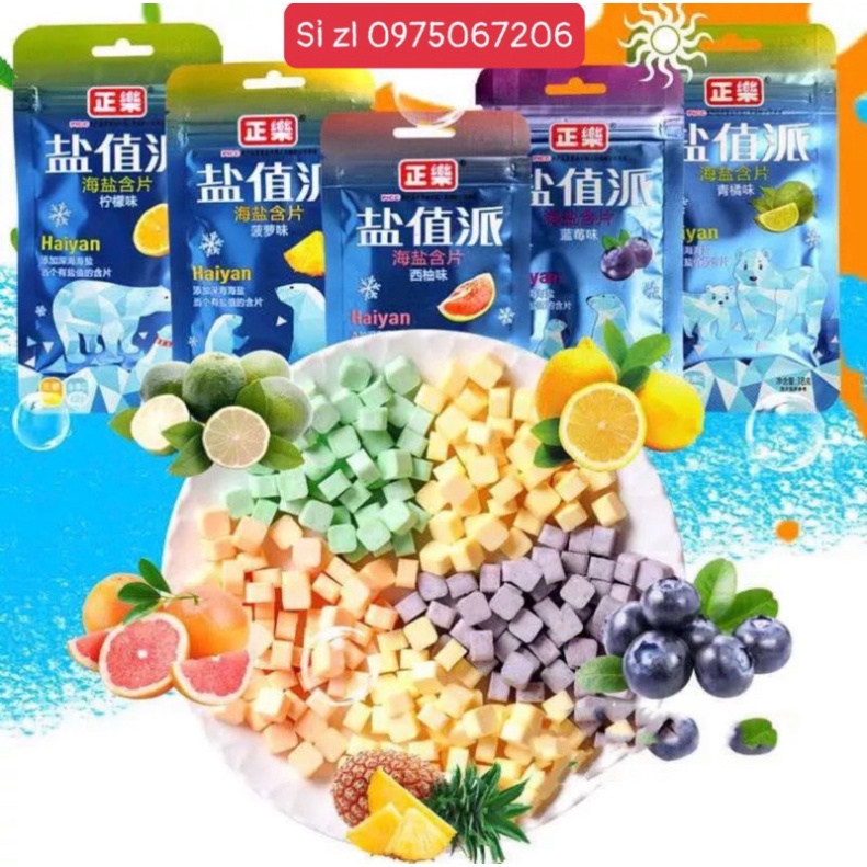 kẹo ngậm hoa quả mát lạnh haiyan 30viên/1gói