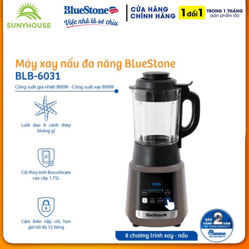 Máy Xay Nấu Đa Năng Bluestone BLB-6031 - Hàng Chính Hãng Bảo Hành 24 Tháng