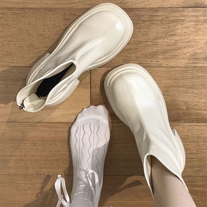 Giày Boot martin Đế Dày Thiết Kế Mới Thời Trang Theo Phong Cách Anh Dành Cho Nữ