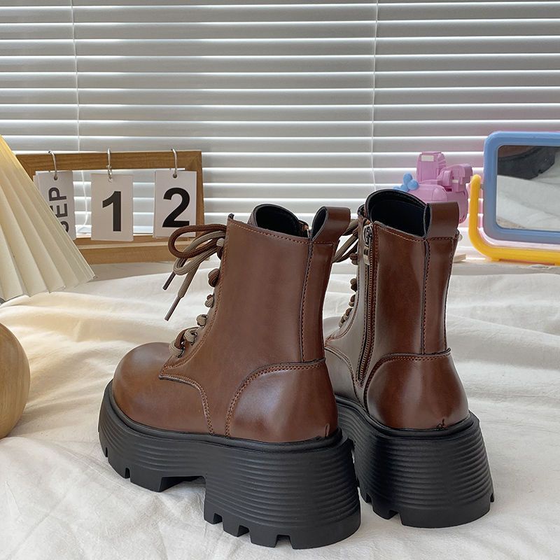 Giày Boot martin Đế Dày Thiết Kế Mới Thời Trang Mùa Thu Dành Cho Nữ