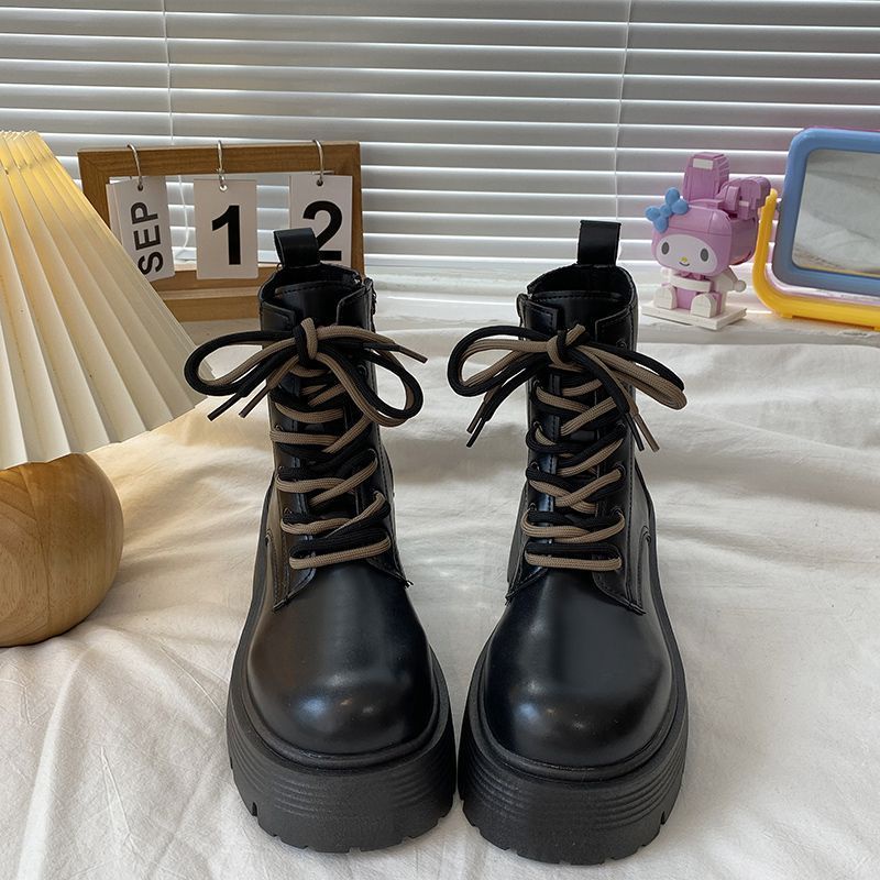 Giày Boot martin Đế Dày Thiết Kế Mới Thời Trang Mùa Thu Dành Cho Nữ