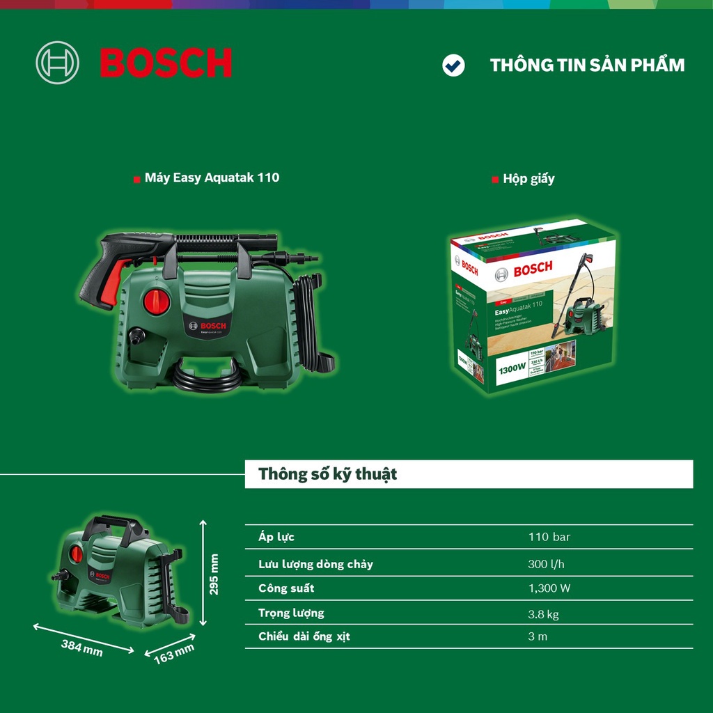 Máy phun xịt rửa Bosch Easy Aquatak 110