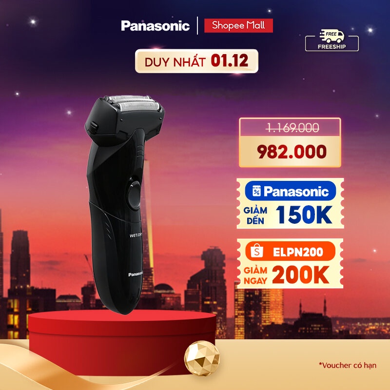 Máy cạo râu Panasonic ES-SL10-K401 - Hàng Chính Hãng - Đen