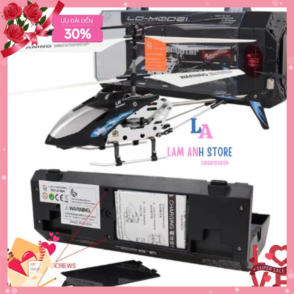Trực Thăng Máy Bay Điều Khiển Từ Xa LS222 Lam Anh Store, Hộp Nhưa Trong Suốt, Trực Thăng Hợp Kim Nhẹ Siêu Bền(TặngChibi)