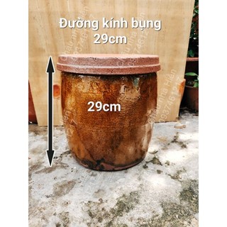 Hũ - lu - khạp có nắp dùng đựng gạo, chứa nước 10 lít, muối dưa v.v...