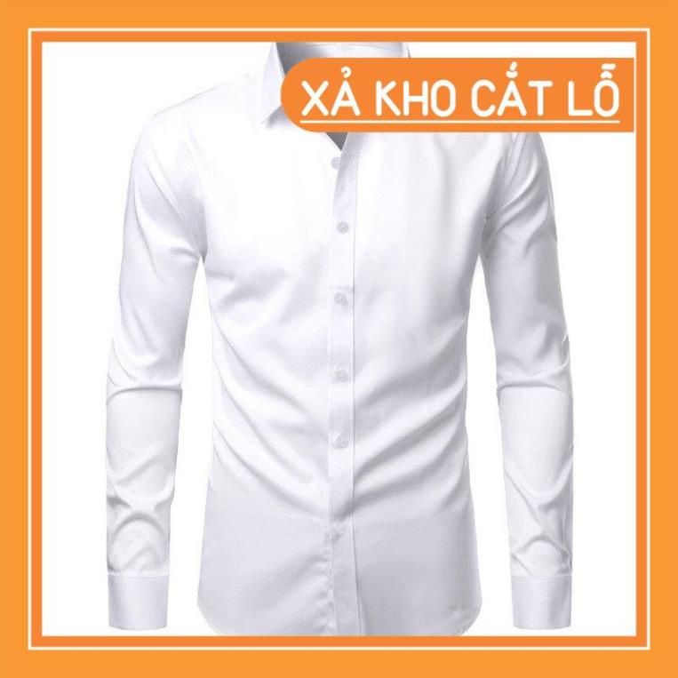 Áo sơ mi nam trơn vải kate lụa mịn LADOS - 25779 chất vải thấm hút tốt - Form chuẩn công sở