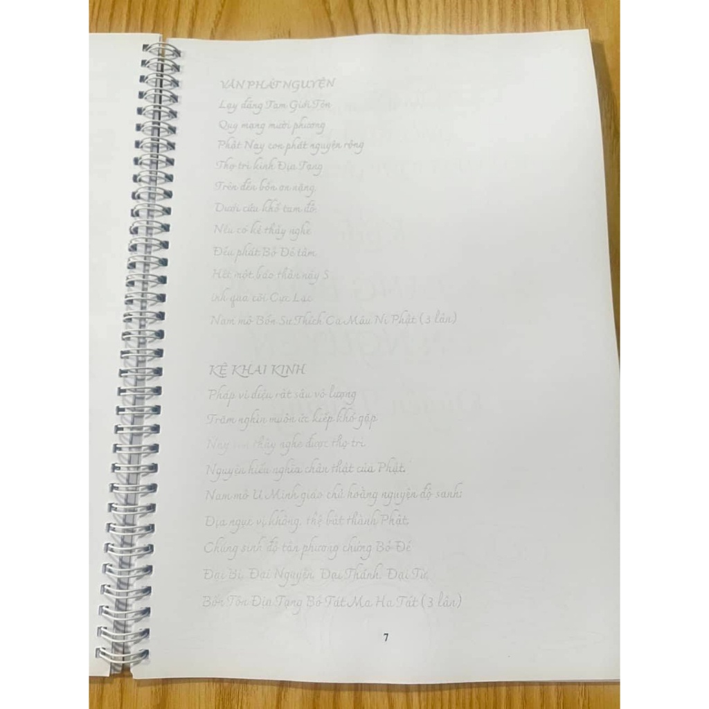 CHUYÊN SĨ, Tặng viết Vở chép kinh địa tạng cao cấp chữ MỜ mẫu TT - Khổ a4 cực đẹp - Sổ tay chép kinh Địa Tạng Bổn Nguyện