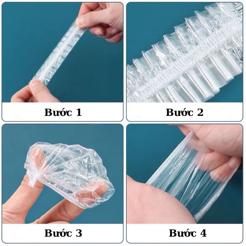 Bịch 100 cái  bao trùm vành tai, giúp tai ko bị vào nước khi tắm , gội hoặc làm hoá chất