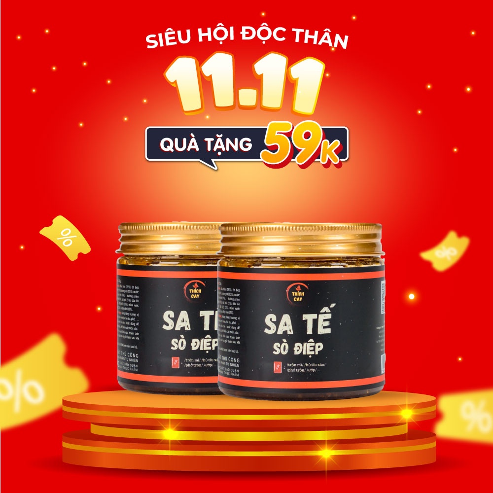 Combo 02 hũ Sa tế sò điệp Thích Cay 250g đa dụng, tiện lợi