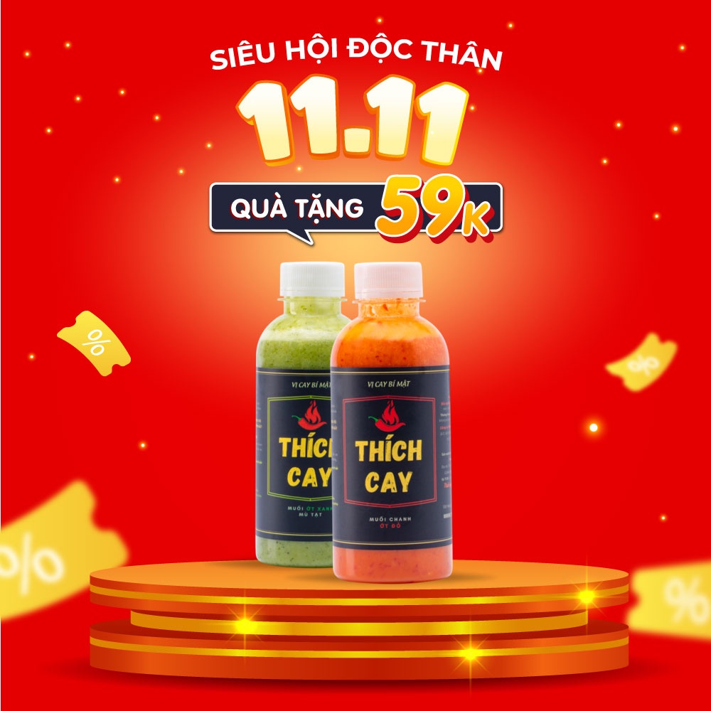 Combo Hải Sản - Sốt me chua cay 250ml, Muối ớt xanh mù tạt 250ml