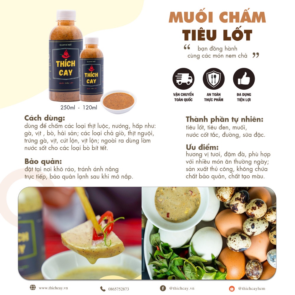Combo 5 chai nước chấm thủ công chọn lọc Thích Cay 250ml