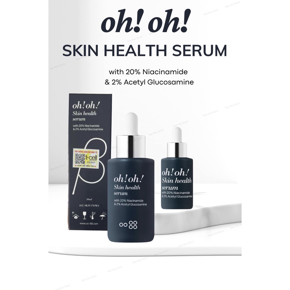 [CHÍNH HÃNG] Serum Niacinamide 20% Oh! Oh! dưỡng sáng da, giảm thâm nám, thu nhỏ lỗ chân lông Skin Health|Unknown Beauty