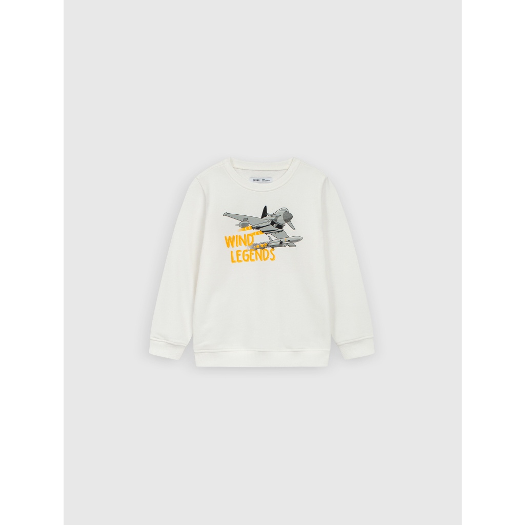 Áo nỉ bé trai CANIFA dài tay cổ tròn in hình 2TW23W011