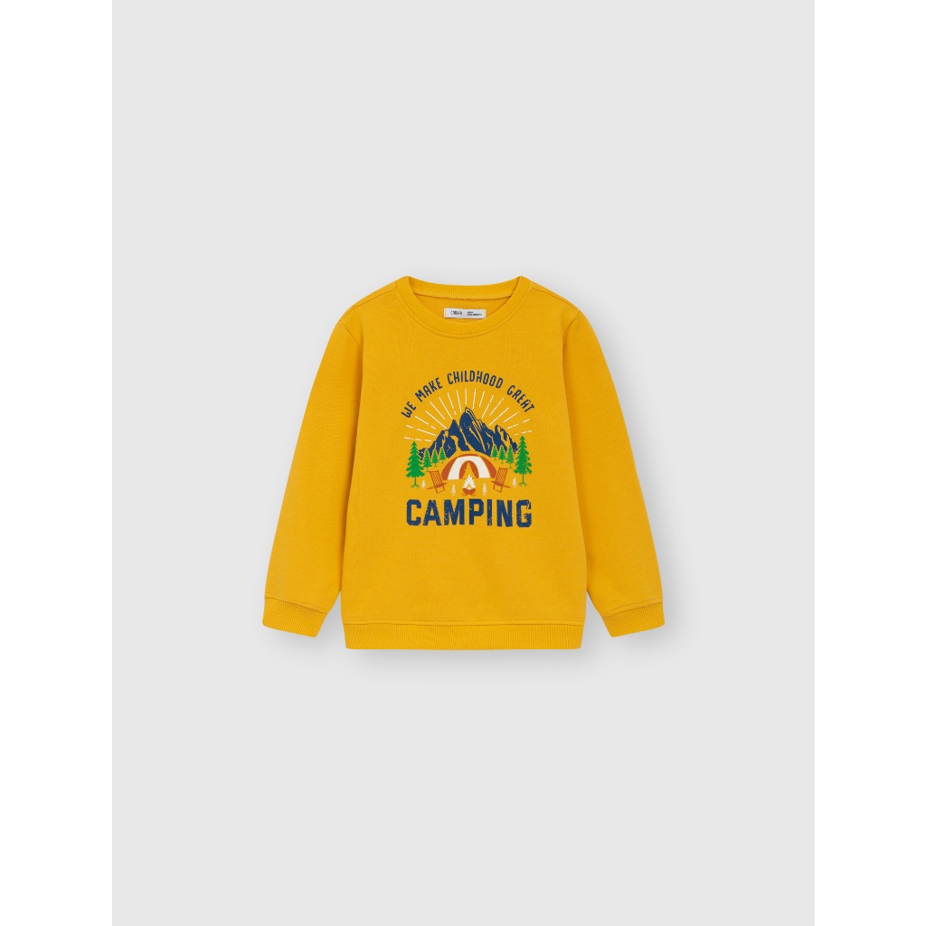 Áo nỉ bé trai CANIFA dài tay cổ tròn in hình 2TW23W011