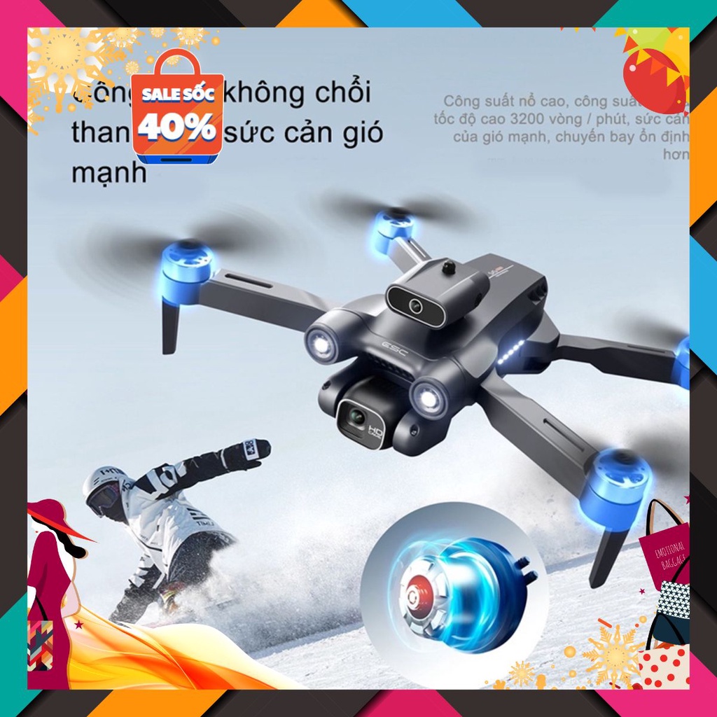 Flaycam Máy bay HK69MAX(S1S) 4K ESC Máy ảnh kép HD Chụp ảnh trên không Máy bay không người lái có thể gập lại