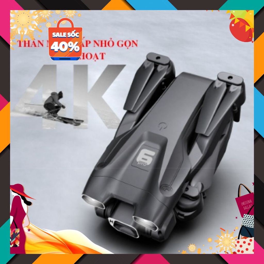 Flycam giá rẻ H66 Pro camera kép 4K, Máy bay mini điều khiển từ xa dung lượng pin lớn SKYTEK