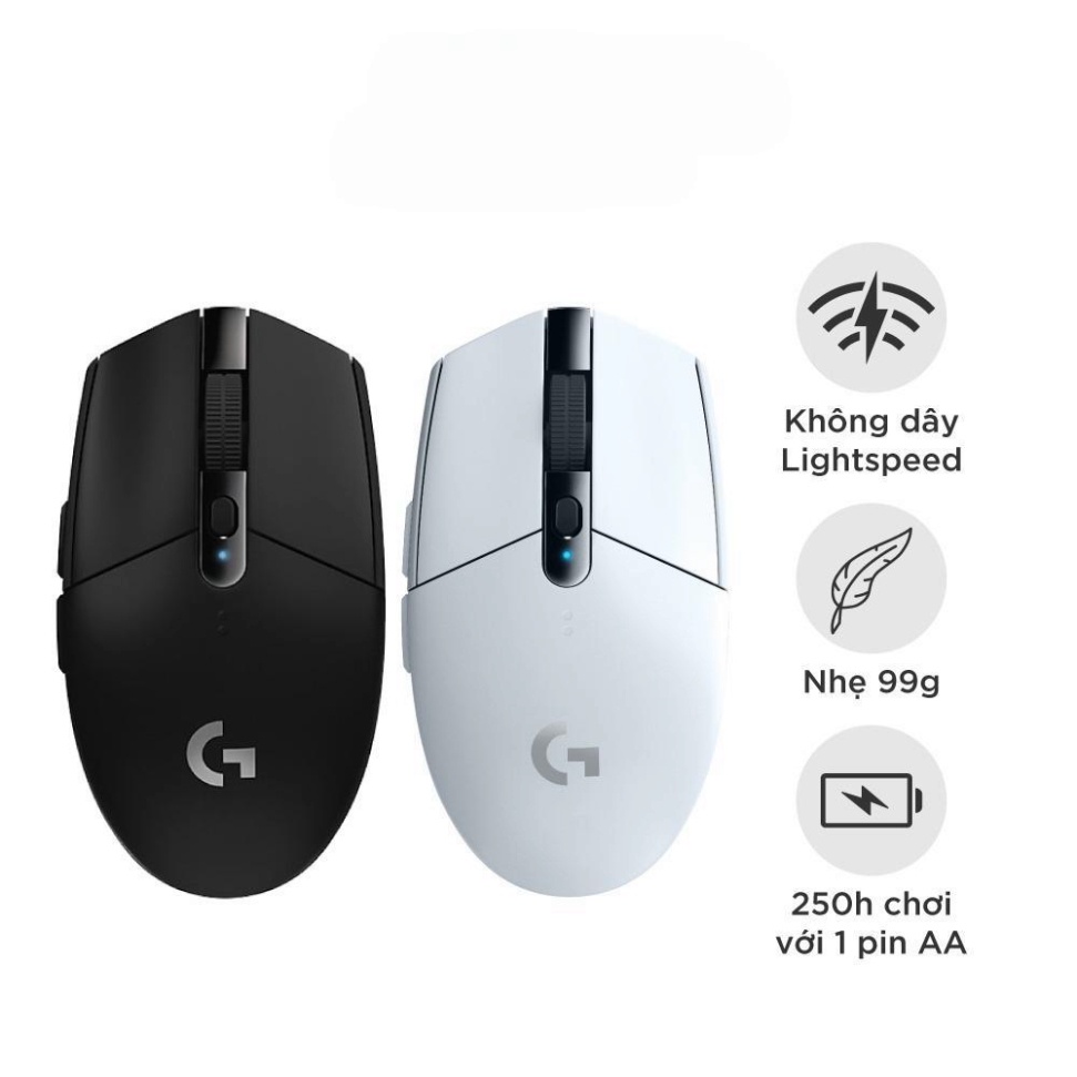 Chuột Game Không Dây Logitech G304 - Nhẹ, 6 Nút Lập Trình, Pin 250H, Siêu Tiện Lợi, Siêu xịn - Paolu