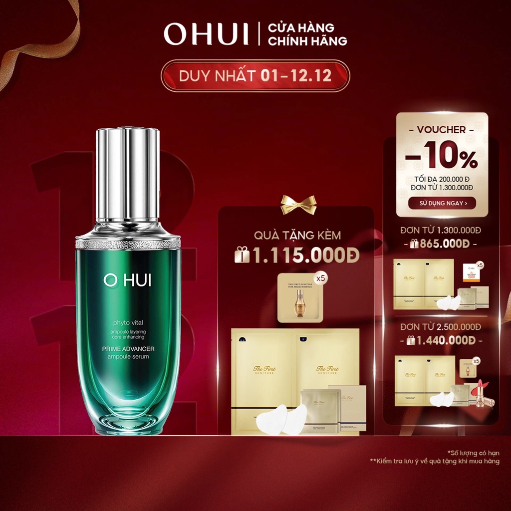 Tinh chất cấp ẩm chống lão hóa cao cấp OHUI Prime Advancer Ampoule Serum 50ml