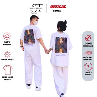 Áo phông đôi SMALL THINGS ST áo couple nam nữ form rộng unisex cổ tròn tay lỡ chất liệu cotton Love At The First Sight