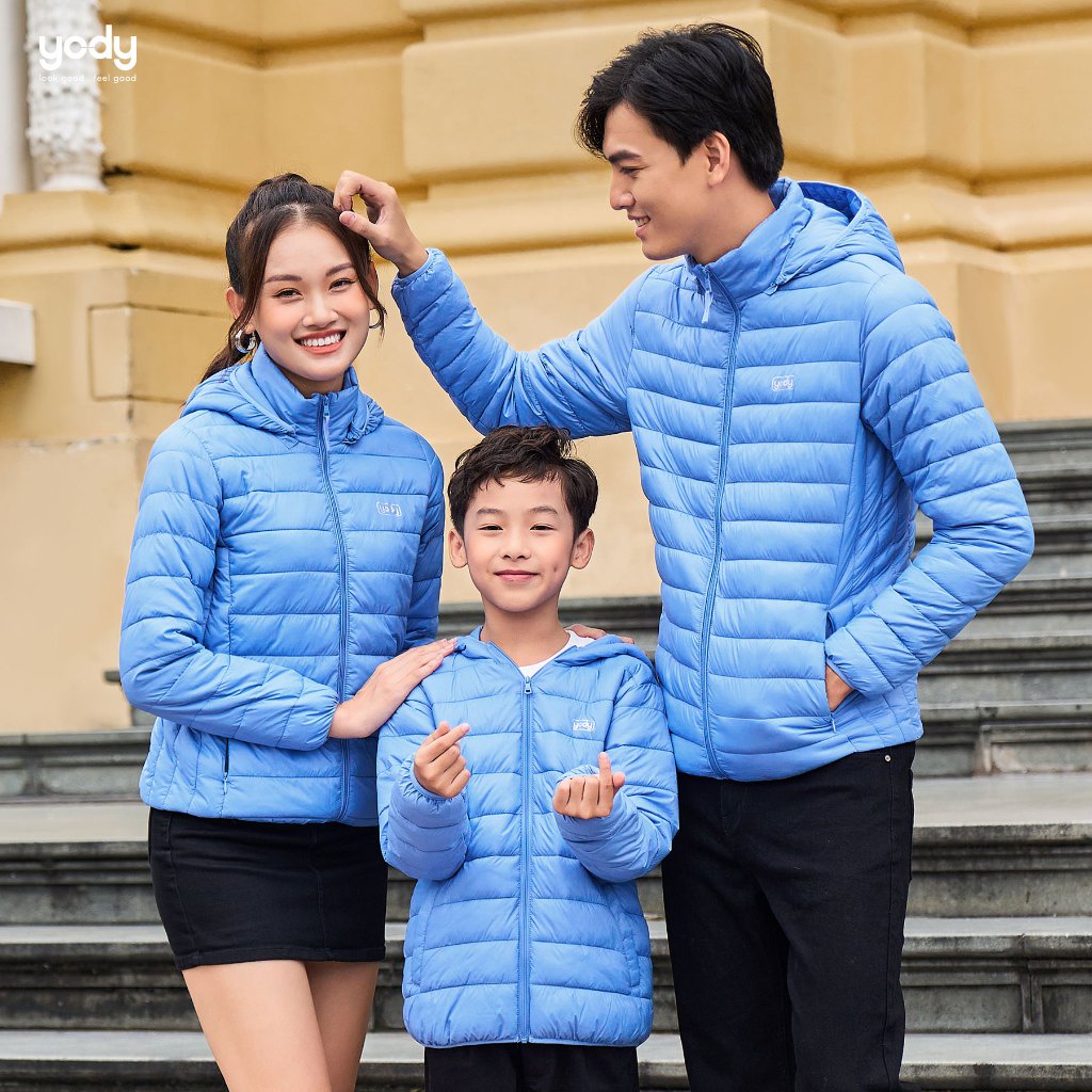 Áo khoác phao nữ YODY dáng ngắn có mũ giữ nhiệt siêu nhẹ, chống nước PHN5000