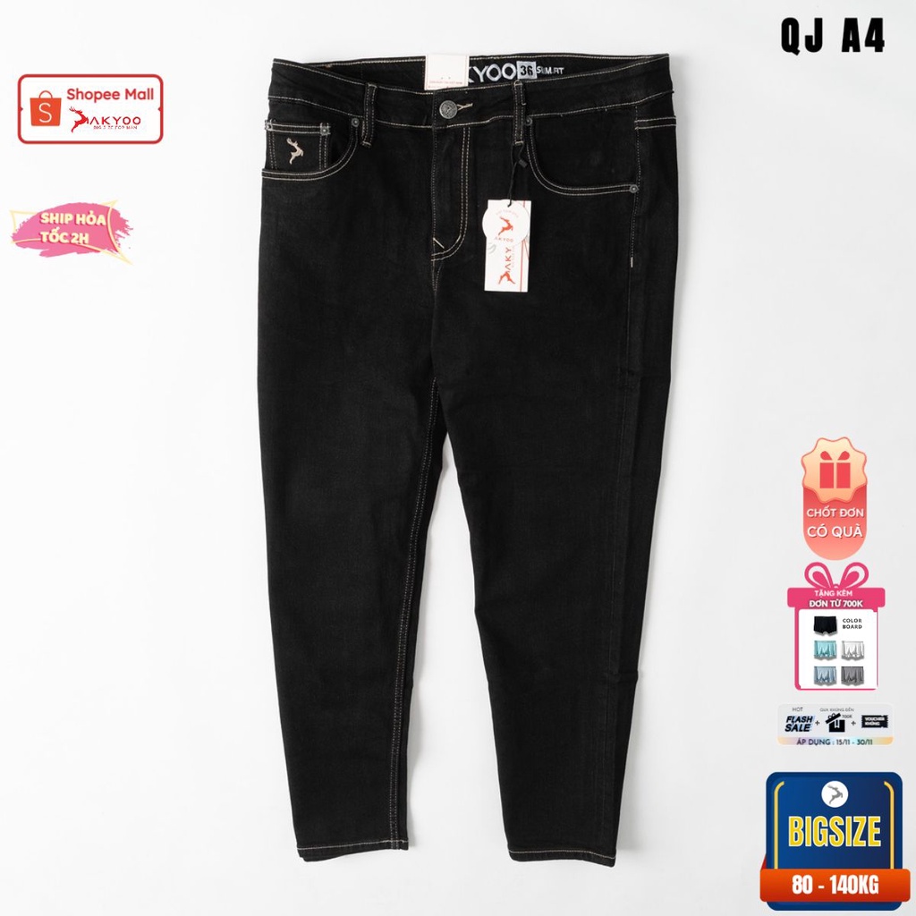 Quần jean big size Akyoo , size từ 80 -140kg - QJ A4