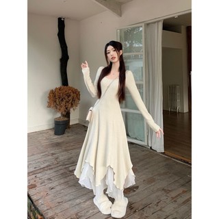 Đầm Dệt Kim Dáng Chữ a Dài Ôm Dáng Phong Cách Thu Đông Mới Cho Nữ