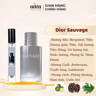 Nước hoa nam Sauvage EDP chiết 10ml Mẫu thử nước hoa chiết nam Sauvage EDT cao cấp hương thơm lâu