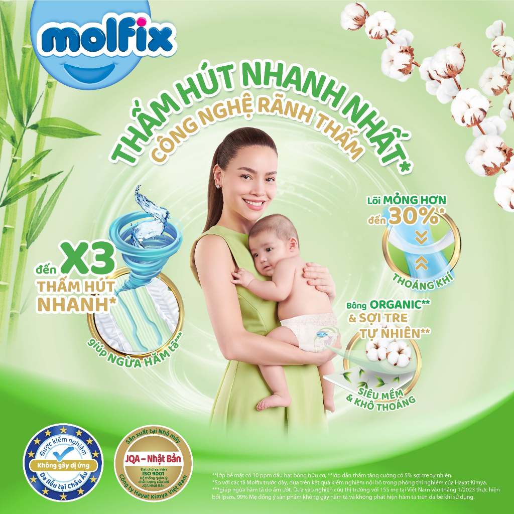 Tã/bỉm quần Molfix Thiên nhiên Jumbo XL (12kg - 17kg) - Gói 32+6 miếng