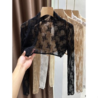  Áo Khoác cardigan Phối Ren Lưới Chống Nắng Thời Trang Mùa Hè Cho Nữ 