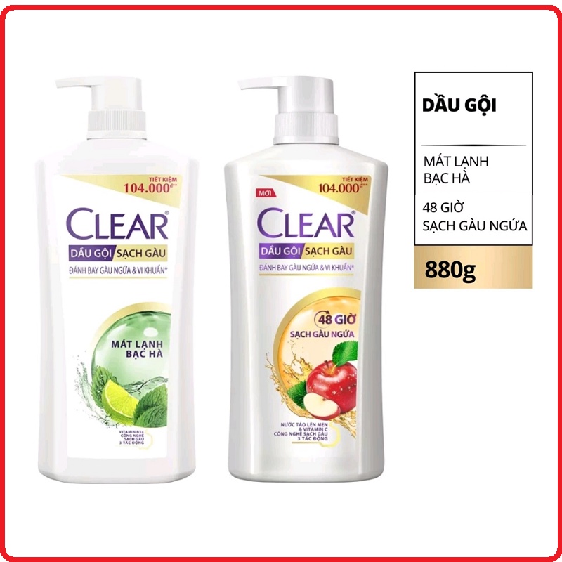 Dầu gội sạch gàu Clear 880g