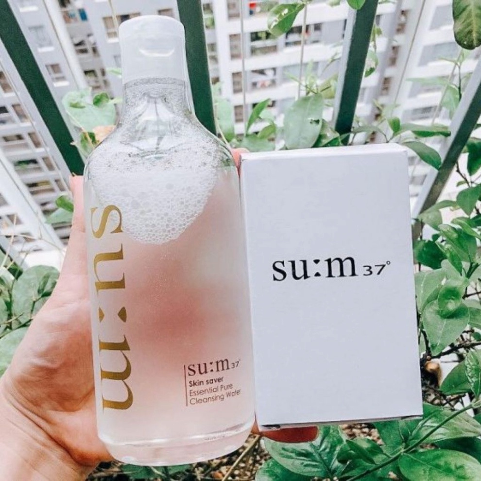 Nước tẩy trang Sum37 3 trong 1 - Su:m37° Skin Saver Essential Cleansing Water 400ml, Nước tẩy trang an toàn chính hãng.