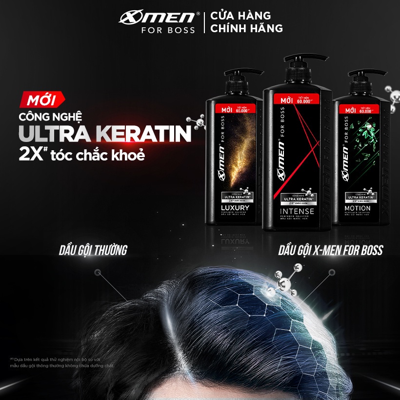 Combo Dầu gội nước hoa 650g + Sữa tắm nước hoa X-Men for Boss Intense 650g