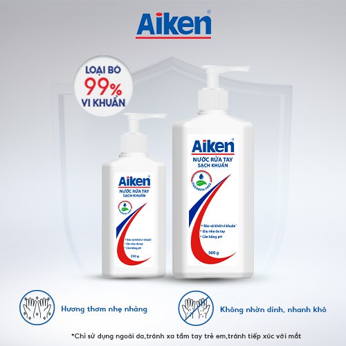 Aiken Nước rửa tay Sạch khuẩn 250g