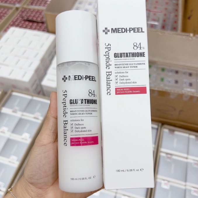 Nước Hoa Hồng Medi-Peel Glutathione Bio-Intense White Silky Toner 180ml, Toner chính hãng an toàn cho da