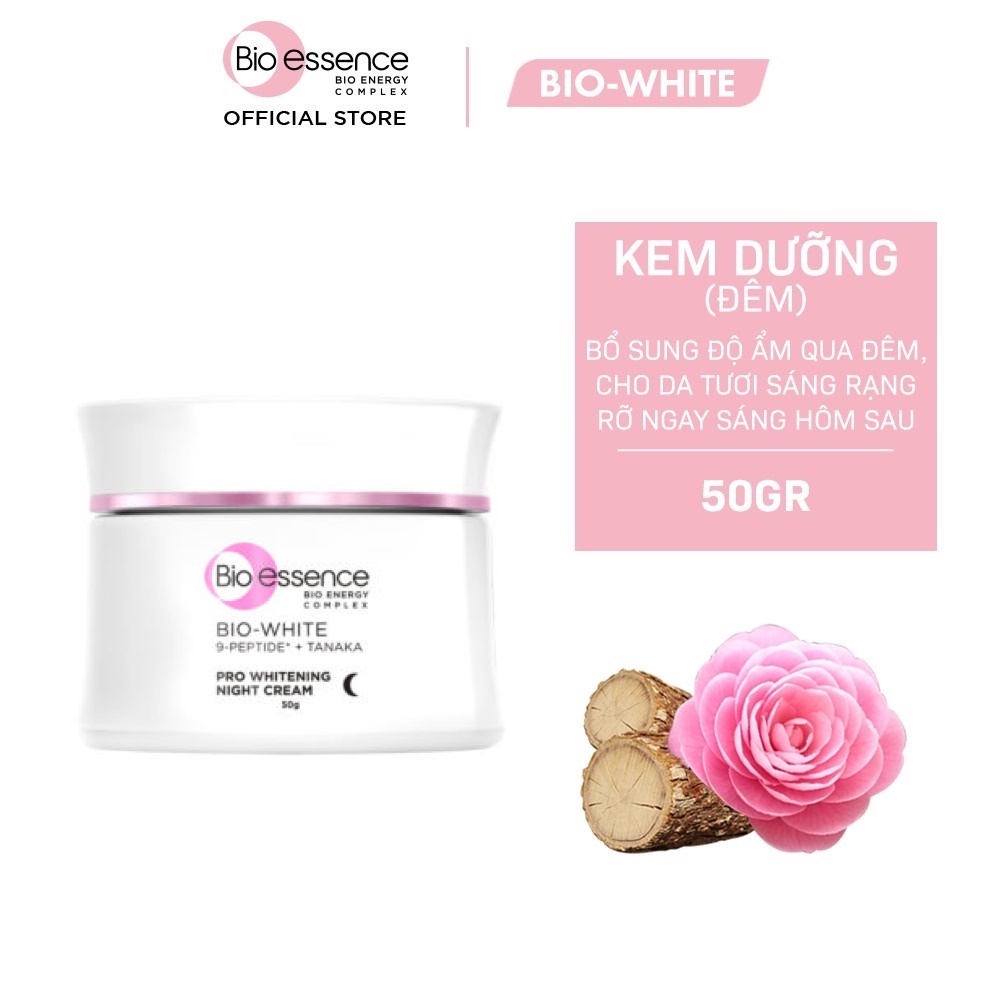 Combo Kem Dưỡng Trắng Sáng Da Ban Đêm Bio-White Pro 50g + Kem Giảm Đốm Nâu Và Dưỡng Trắng Sáng Da Bio-White Pro 25g