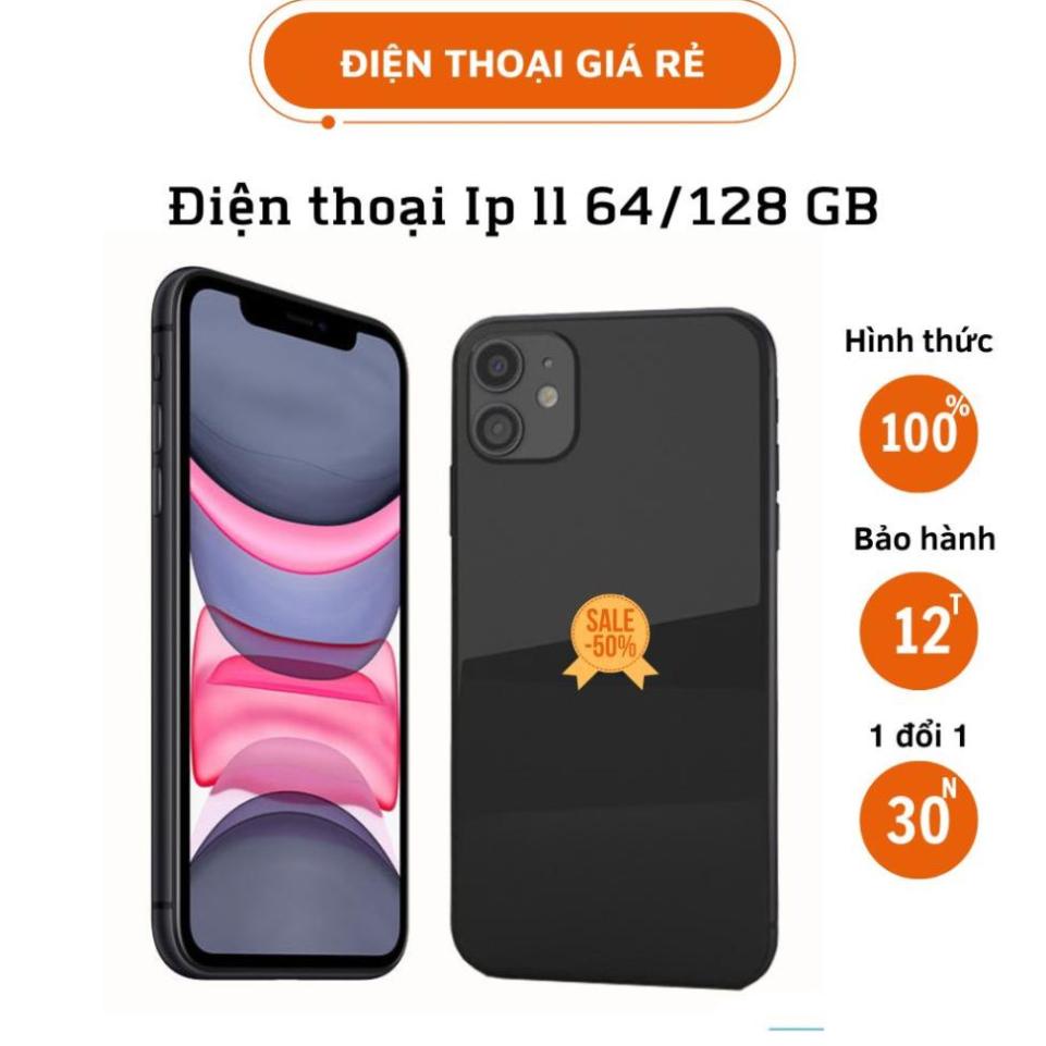 Điện thoại i|P 11/ 128Gb - Hàng chuẩn chính hãng đủ 5 màu siêu xinh- Bản đẹp k lỗi lầm - Bh 12 tháng Q1