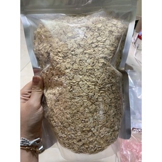 1kg yến mạch khô cán mỏng, nguyên chất nguyên cán (giảm cân, ngăn béo phì) đóng túi zip bạc .