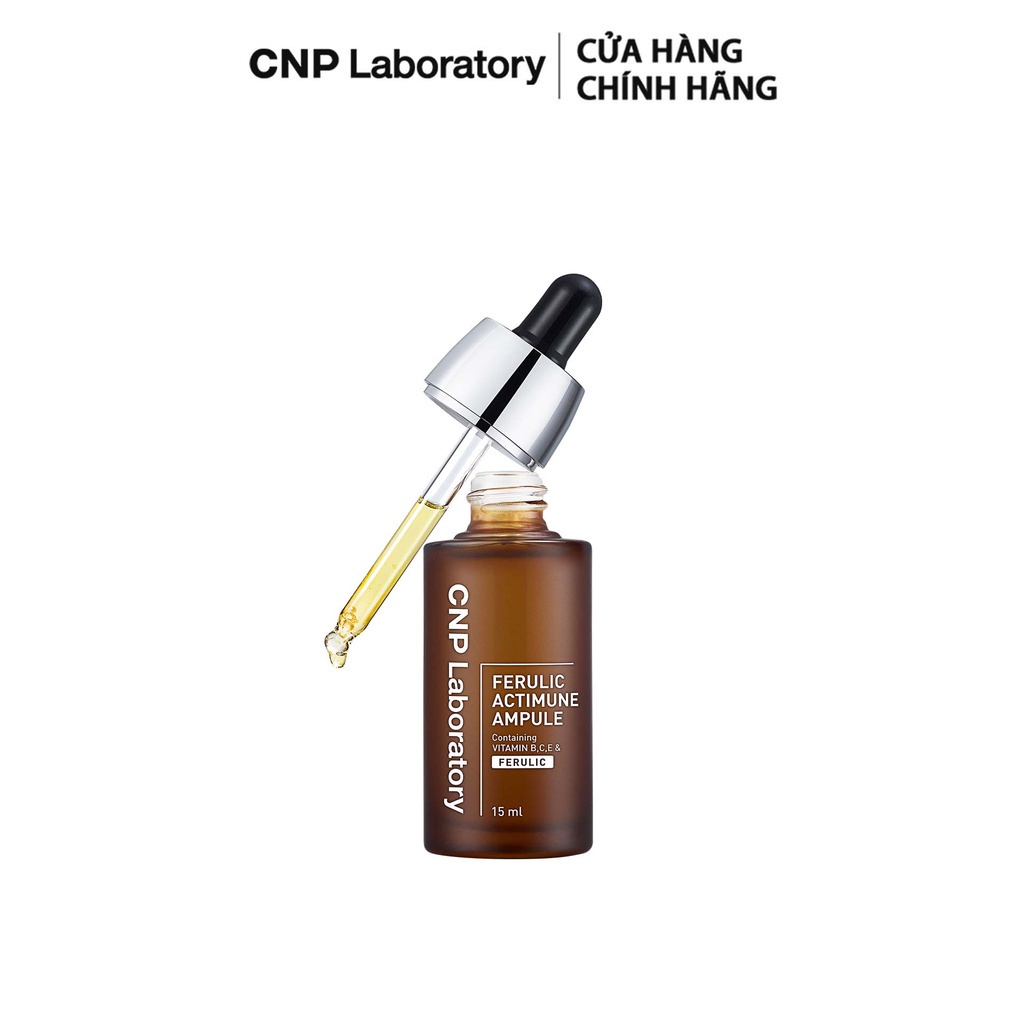 Tinh chất Vitamin C chống oxy hóa & trẻ hóa làn da CNP FERULIC ACTIMUNE AMPULE 15ml [HSD 07/2024]