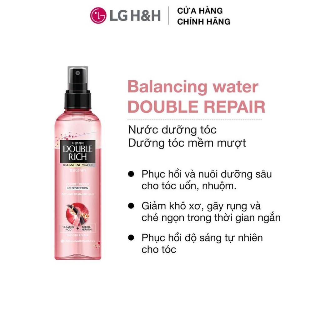 Combo 3 Nước dưỡng tóc chăm sóc hư tổn Double Rich BW Double Repair